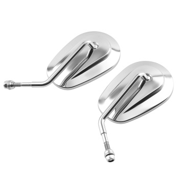 Aluminum Chrome Mirrors compatible for Harley Davidson Dyna Softail Models 1988-2016