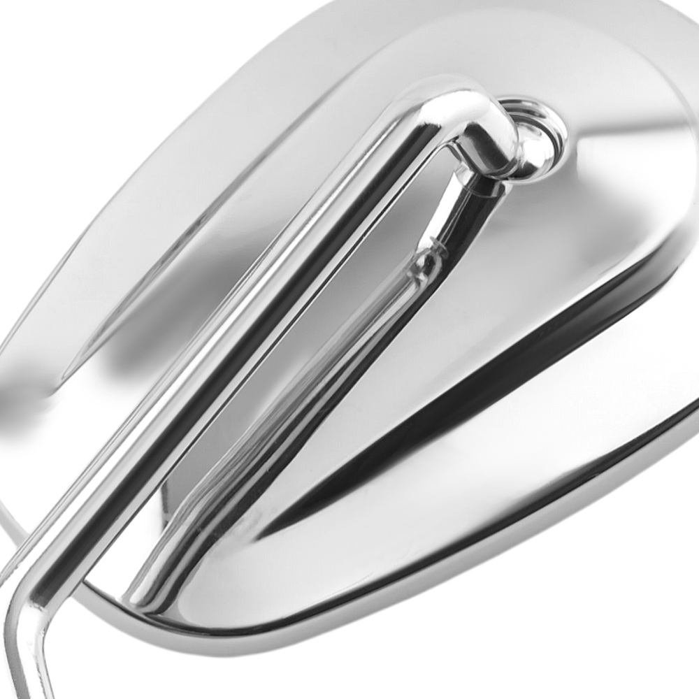 Aluminum Chrome Mirrors compatible for Harley Davidson Dyna Softail Models 1988-2016