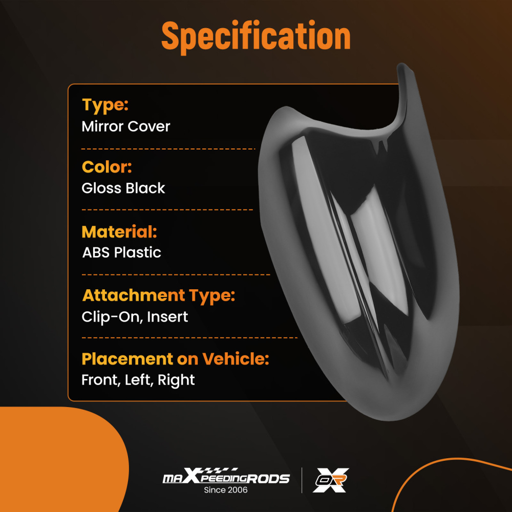 Side Mirror Cover Caps compatible for BMW E90 E91 Pre-LCI 2005-2007 51167135098 ABS Plastic