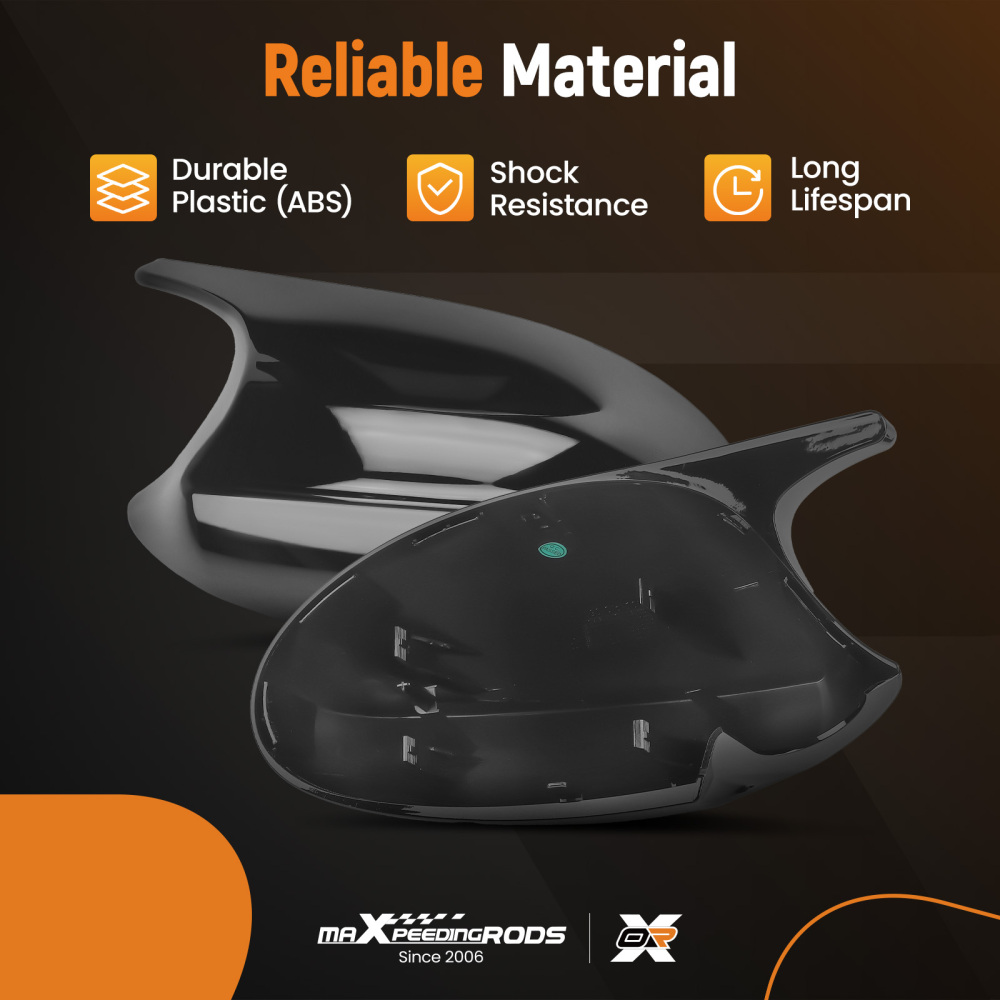 Side Mirror Cover Caps compatible for BMW E90 E91 Pre-LCI 2005-2007 51167135098 ABS Plastic