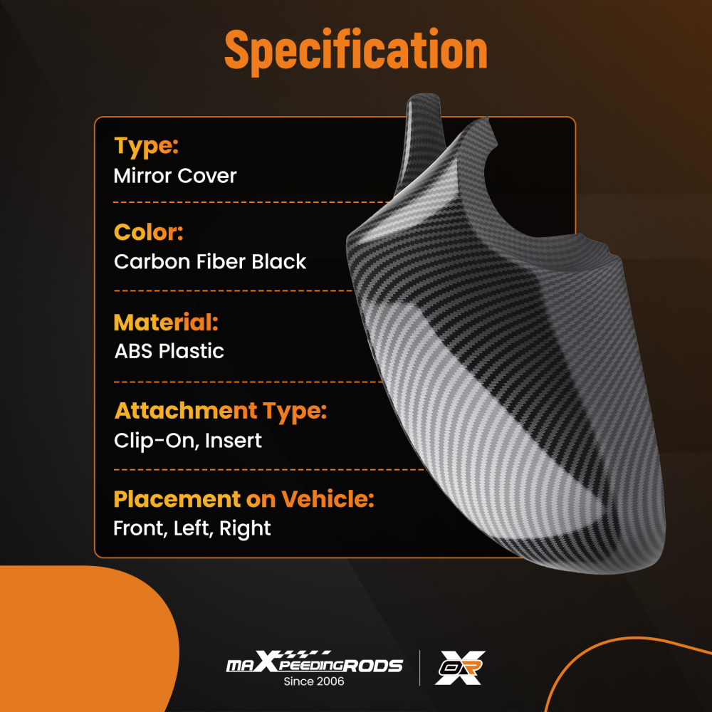 Carbon Fiber Wing Mirror Cover Caps compatible for BMW E90 E91 E92 E93 Pre-LCI 2005-2009