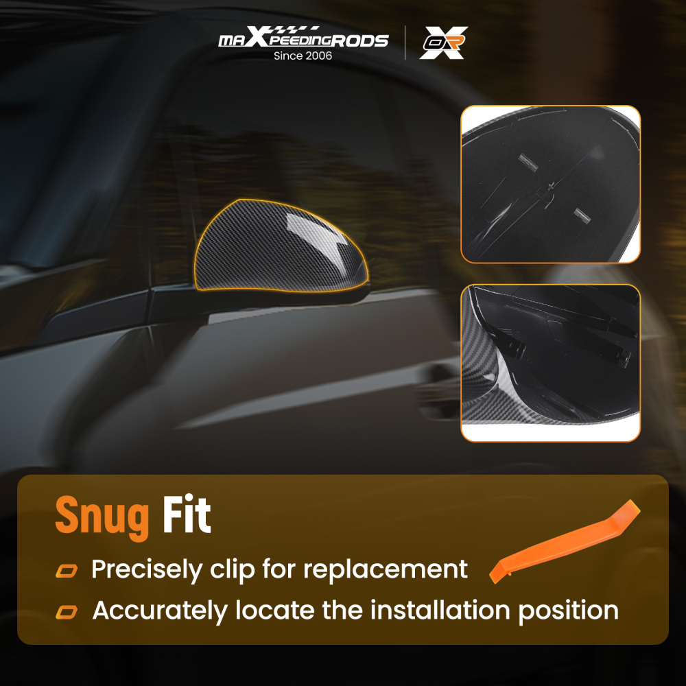 Carbon Fiber Wing Mirror Cover Caps compatible for BMW E90 E91 E92 E93 Pre-LCI 2005-2009