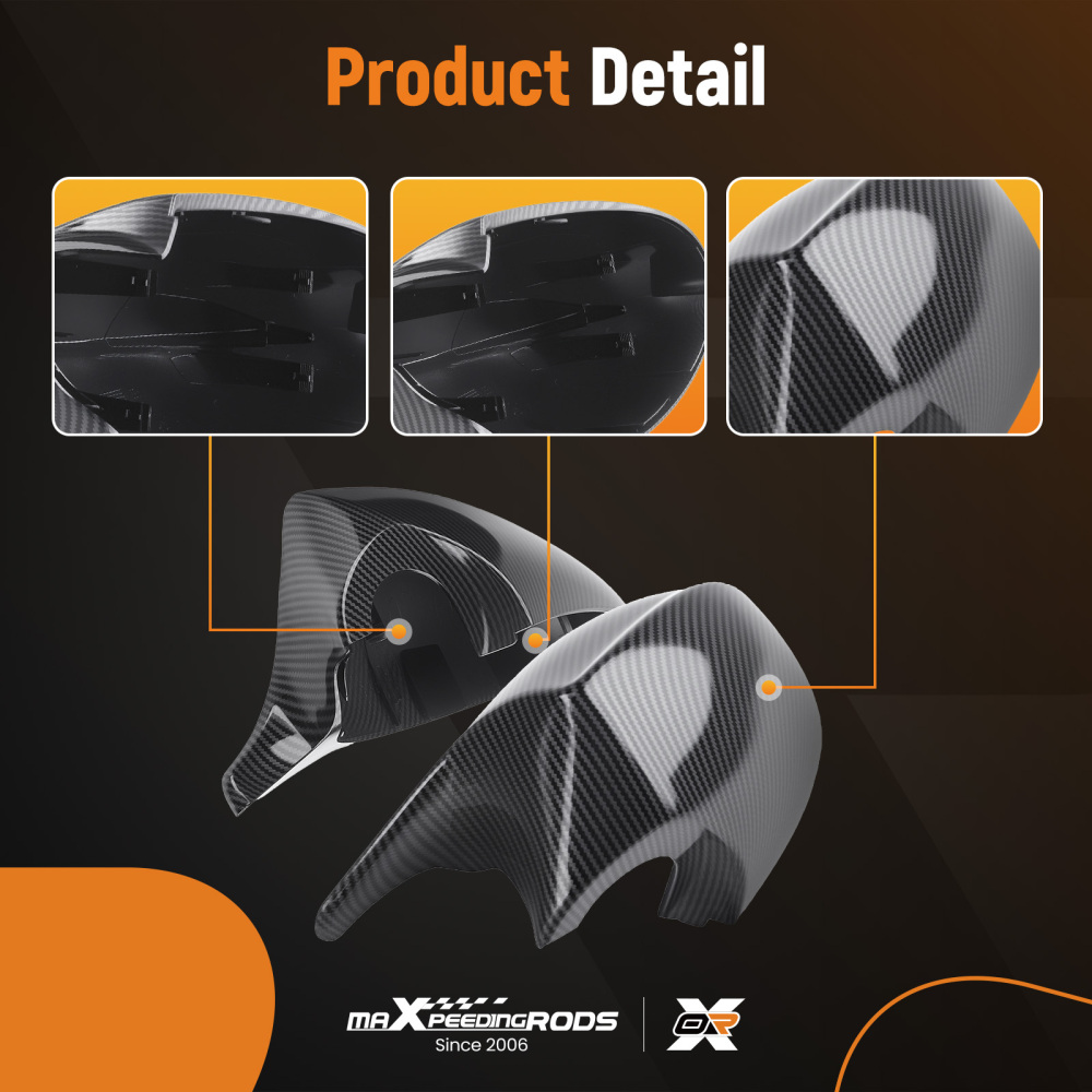Carbon Fiber Wing Mirror Cover Caps compatible for BMW E90 E91 E92 E93 Pre-LCI 2005-2009