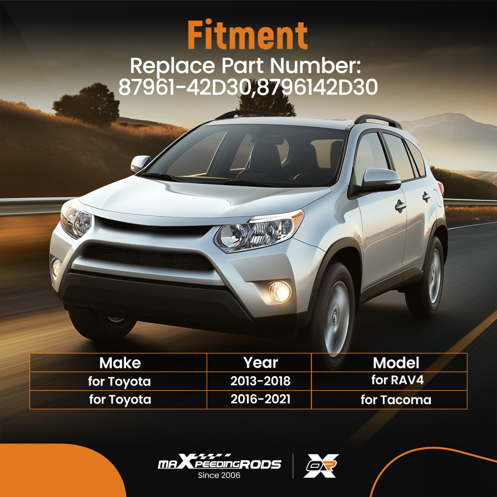 Left Driver Side Mirror Glass compatible for Toyota RAV4 2013-2018 Tacoma2016-2021