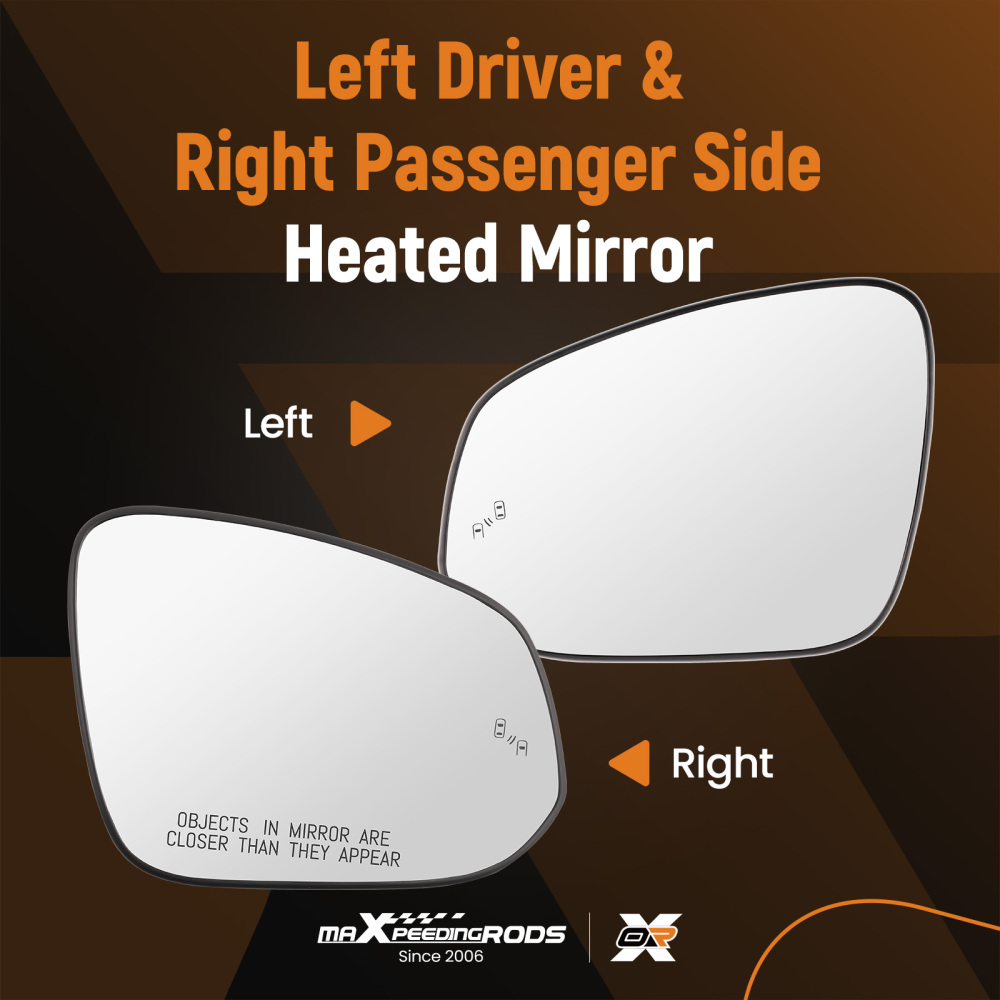 Heated Mirror Glass RightLeft Side compatible for Toyota RAV4 2013-2018 compatible for Tacoma 2016-2021