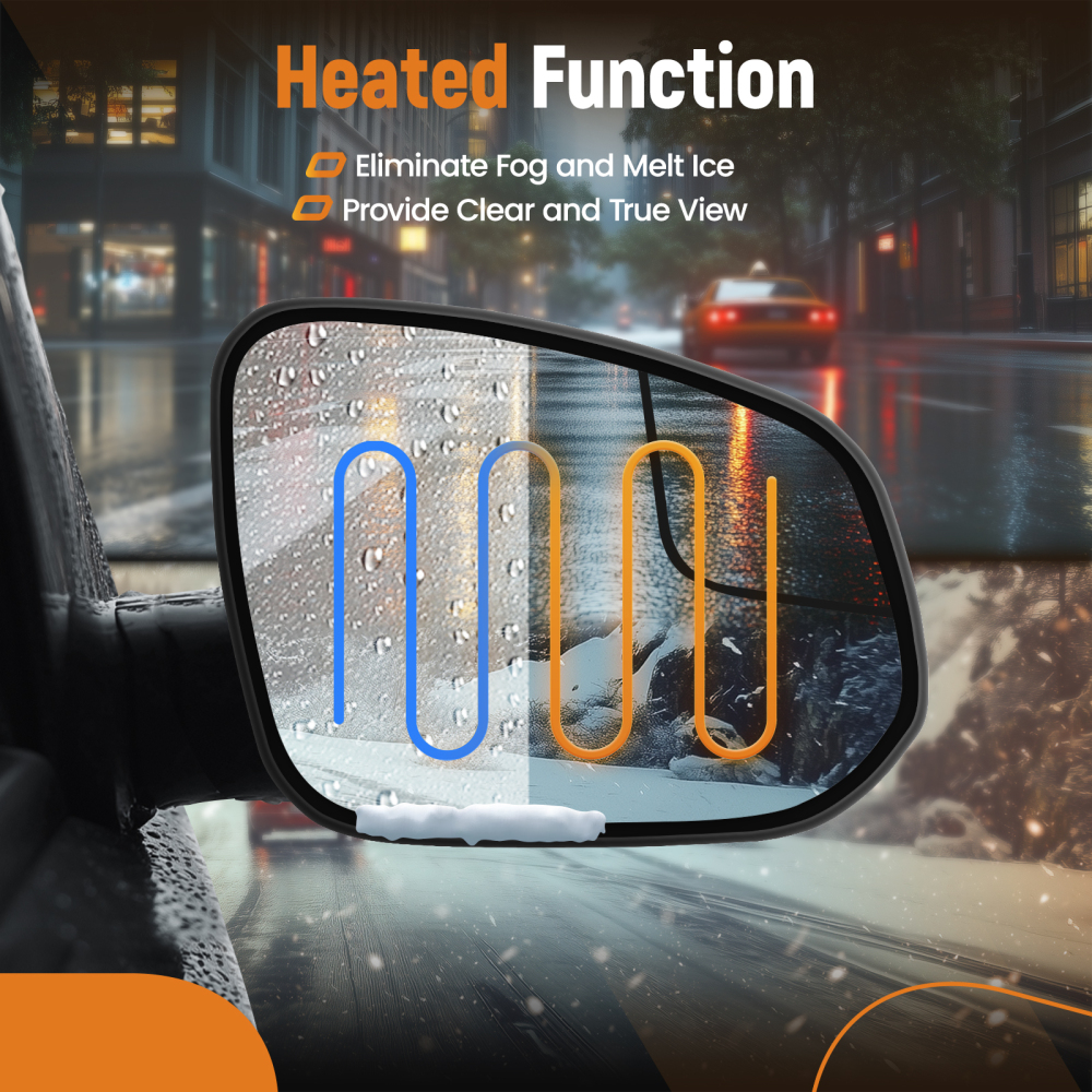 Right Side View Mirror Glass Heated Signal compatible for Toyota RAV4 2016-2018 87931-42D50