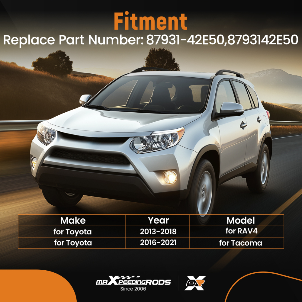 Right Passenger Side Mirror Glass compatible for Toyota RAV4 2013-2018 Tacoma2016-2021