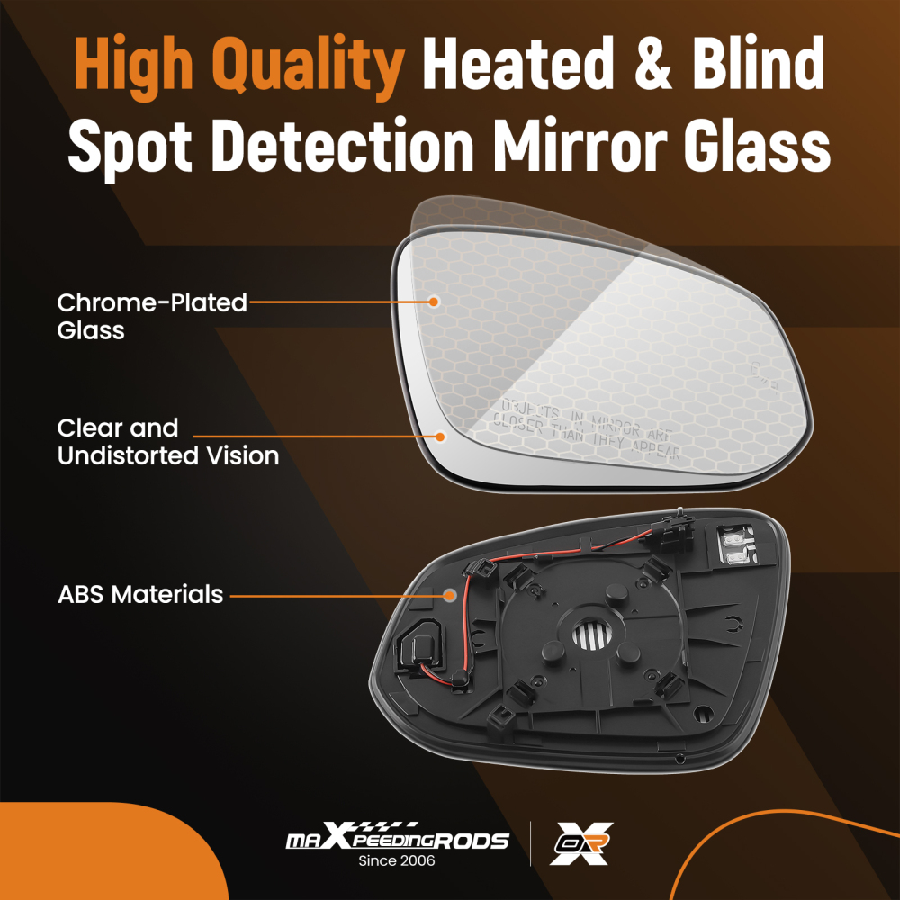 Right Passenger Side Mirror Glass compatible for Toyota RAV4 2013-2018 Tacoma2016-2021