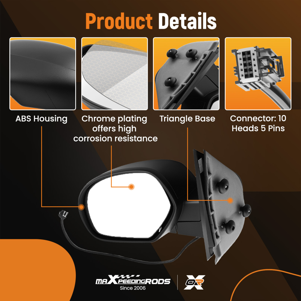 Driver Side Mirror Heated Mirror compatible for Cadillac Escalade ESV 2007-2013 12800877L