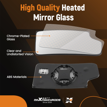 Right Lower Convex Heated Mirror Glass compatible for Chevy Silverado 1500 2500 23444113