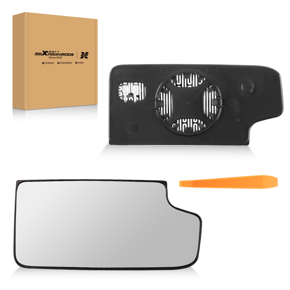 Right Lower Convex Heated Mirror Glass compatible for Chevy Silverado 1500 2500 23444113
