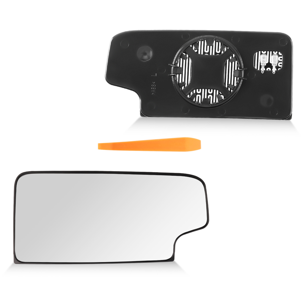 Left Lower Convex Heated Mirror Glass compatible for Chevy Silverado 1500 2500 23444114