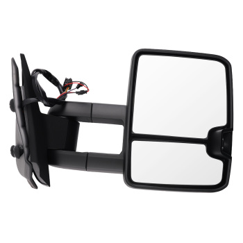 Extendable Mirror compatible for Chevrolet Avalanche 5.3L V8 2007-2013 Heated compatible for White