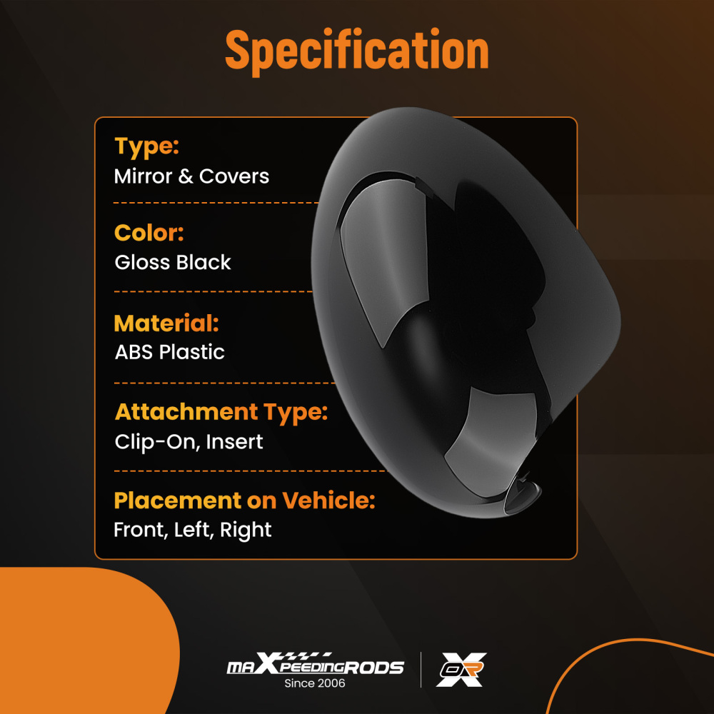 Door Mirror Casing Kit compatible for Mini R55 R56 R57 R58 R59 2007-2015 51162754913