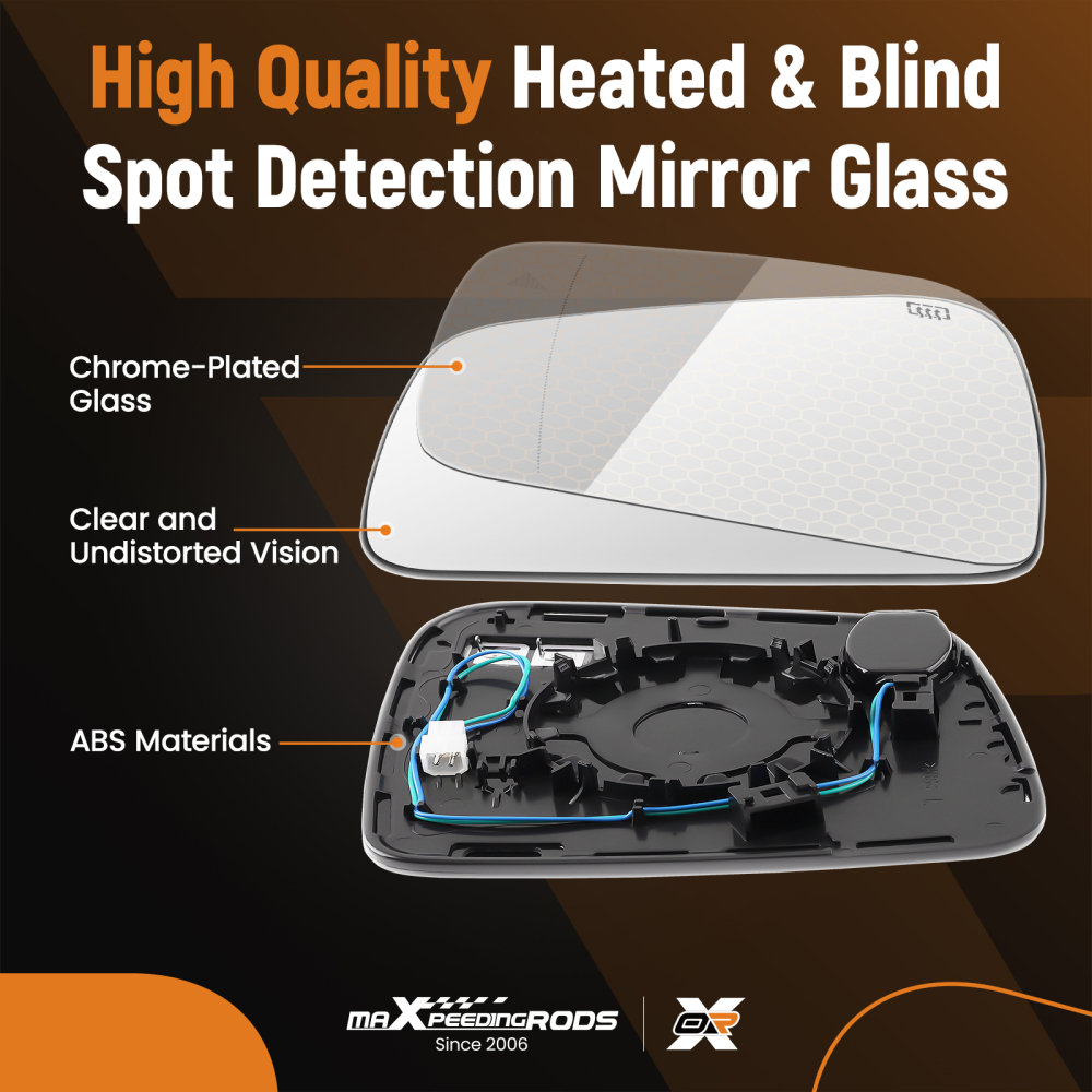 Driver Left Side Mirror W/Blind Spot compatible for JEEP Grand Cherokee 2011-2021 compatible for DODGE