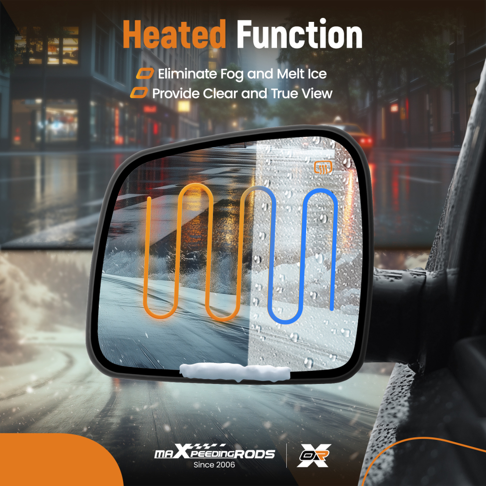 Driver Left Side Mirror W/Blind Spot compatible for JEEP Grand Cherokee 2011-2021 compatible for DODGE