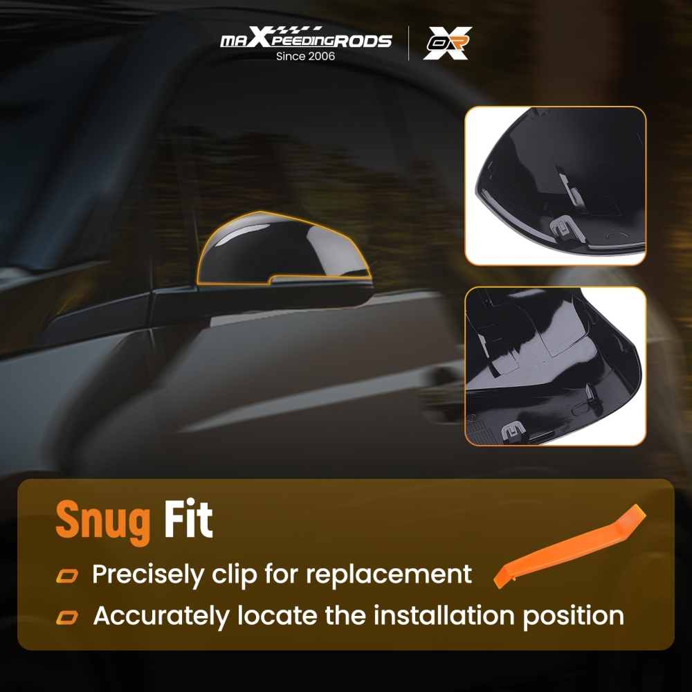 Mirror Cover Shell compatible for BMW X3 X4 X5 X6 F25/F26/F15/F16 14-18 51167365114 Black