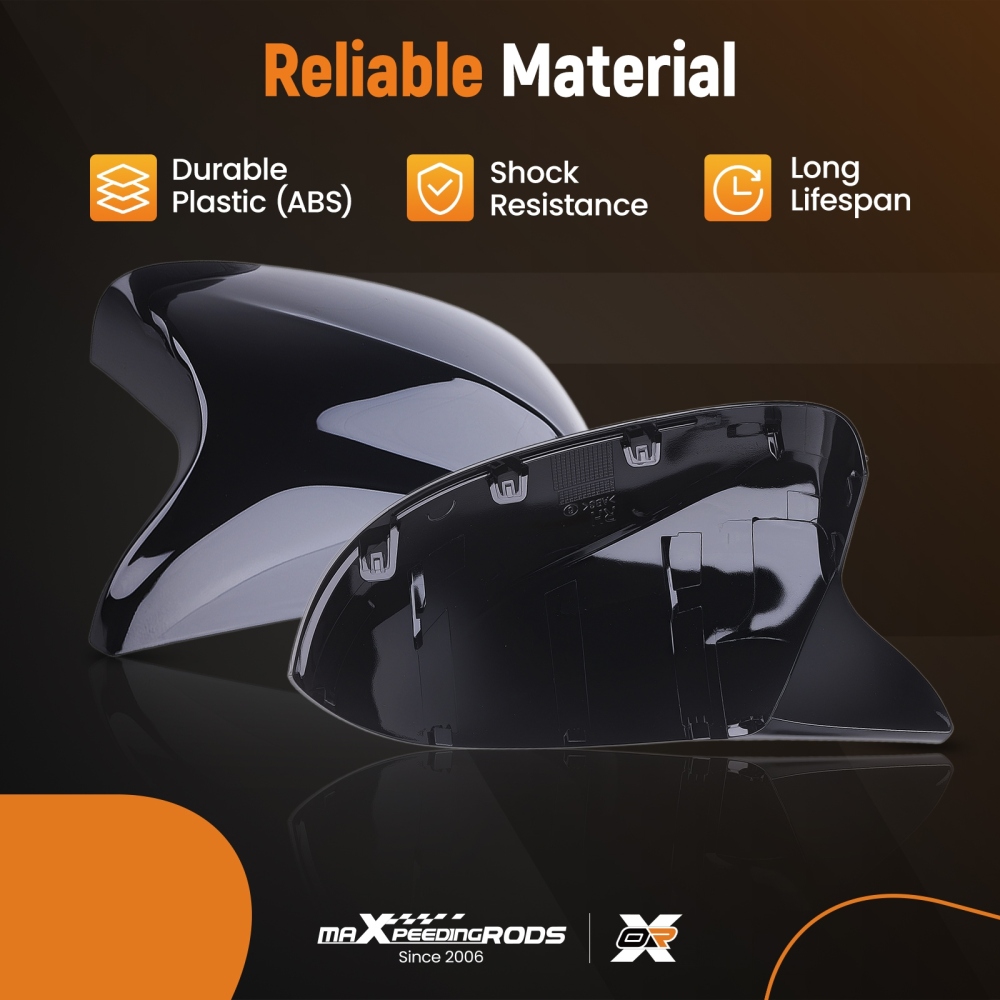 Wing Mirror Housing Cap compatible for BMW X3 X4 X5 X6 F25/F26/F15/F16 14-18 Gloss Black