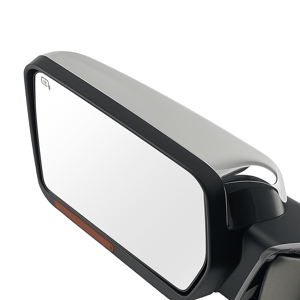 Chrome Heated Side View Mirror compatible for Ford F150 2004-2014 Power LED Signal
