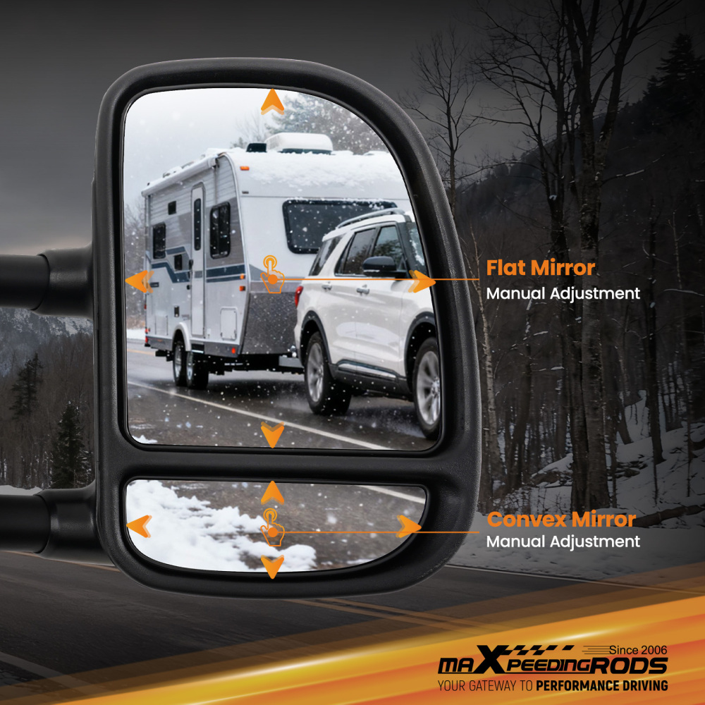 Manual Folding Mirror compatible for Ford E150 Club Wagon 2003-2005 7C2Z17682DA