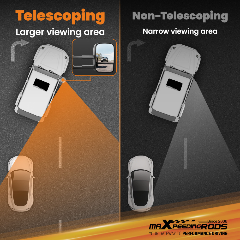 Manual Folding Mirror compatible for Ford E150 Club Wagon 2003-2005 7C2Z17682DA