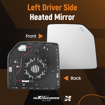Mirror Glass Left Heated with Blind Spot Detection compatible for Ford F-150 2015-2021