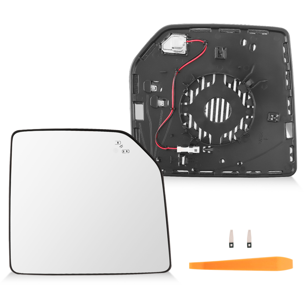 Mirror Glass Left Heated with Blind Spot Detection compatible for Ford F-150 2015-2021