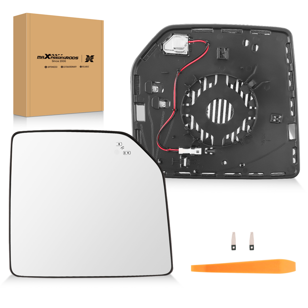 Mirror Glass Left Heated with Blind Spot Detection compatible for Ford F-150 2015-2021