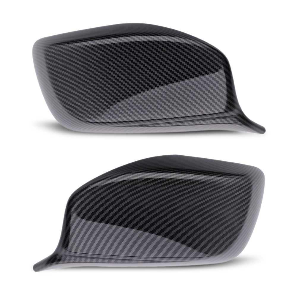 Wing Mirror Cover Cap compatible for BMW E60 E61 E63 03-07 51167078359 Carbon Fiber Black