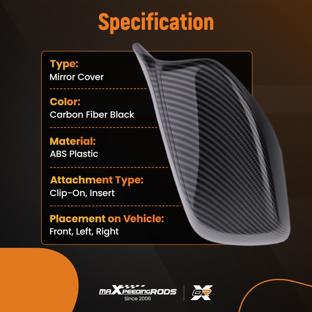 Carbon Black Mirror Kit compatible for BMW E60 E61 E64 2003-07 51167078360 Side Mount