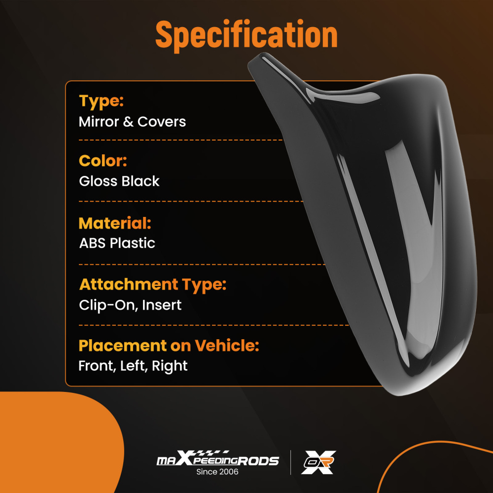 Door Mirror Assembly compatible for BMW X5 E70 X6 E71 07-13 51162182697 Gloss Black Kit