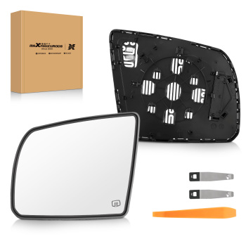 Driver Left Side Mirror Glass Heated compatible for Toyota Sequoia 2008-2017 compatible for Tundra 2007-20