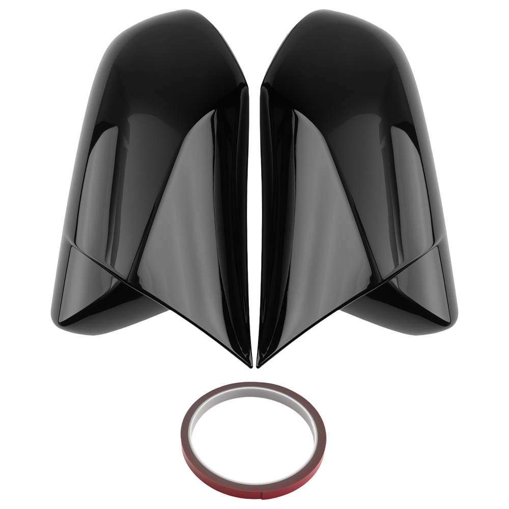 Door Mirror Cap Set compatible for Toyota Camry Avalon 2018-23 Black ABS Plastic LH RH Pair