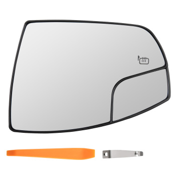 Left Driver Side Mirror Glass W/Spotter Glass Heated compatible for Ford Escape 2013-16