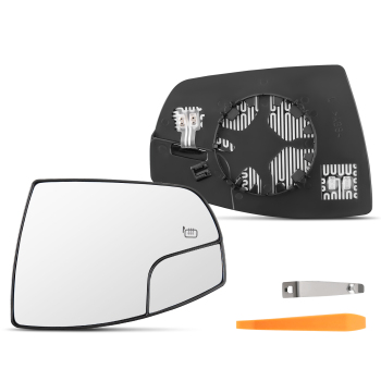 Left Driver Side Mirror Glass W/Spotter Glass Heated compatible for Ford Escape 2013-16