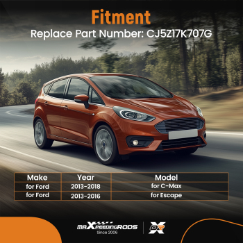 Left Driver Side Mirror Glass W/Spotter Glass Heated compatible for Ford Escape 2013-16