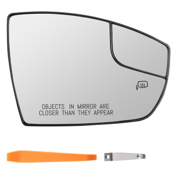 Passenger Side Mirror Glass W/Spotter Glass Heated compatible for Ford Escape 2013-2016