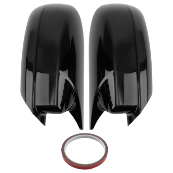 Door Mirror Cap Cover compatible for Dodge Charger compatible for Chrysler 300 200 2011-2023 Black ABS Set