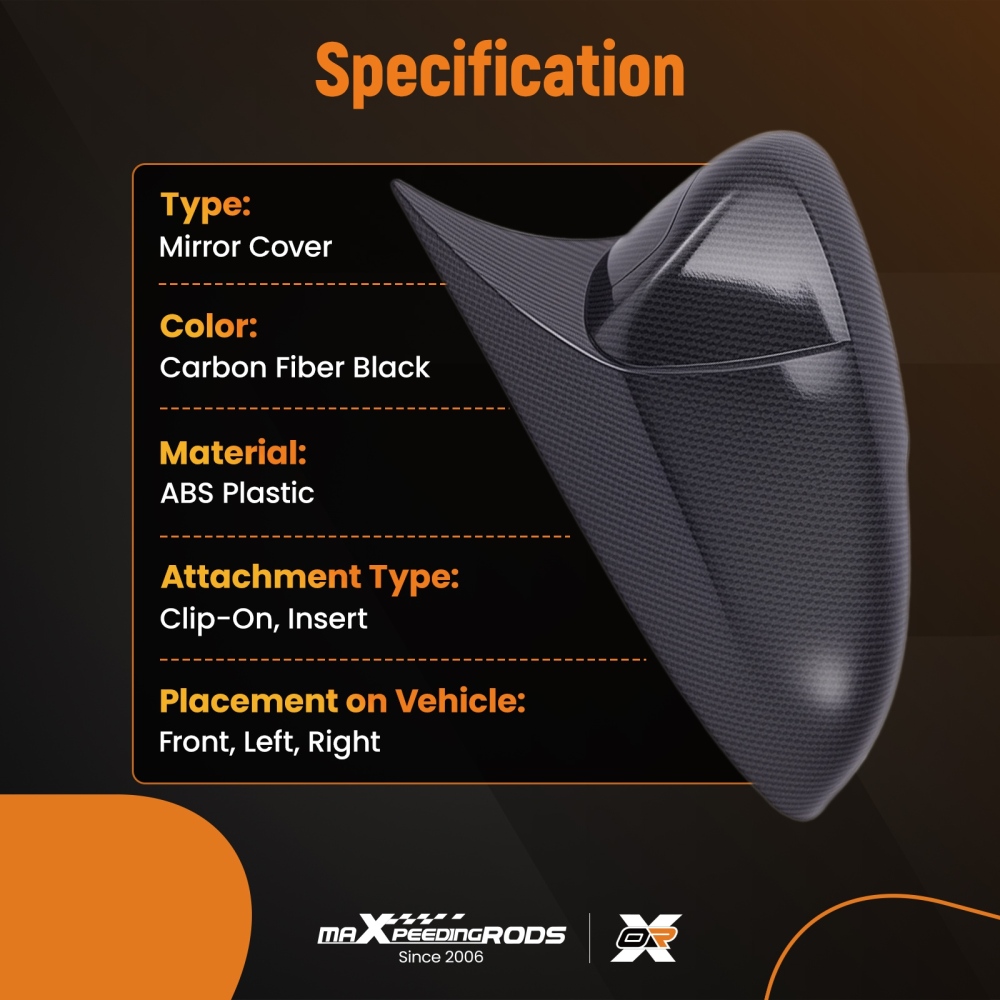 Rear Wing Mirror Cover Caps Carbon Fiber compatible for BMW F20 F21 F22 F30 F32 F36 X1 F87