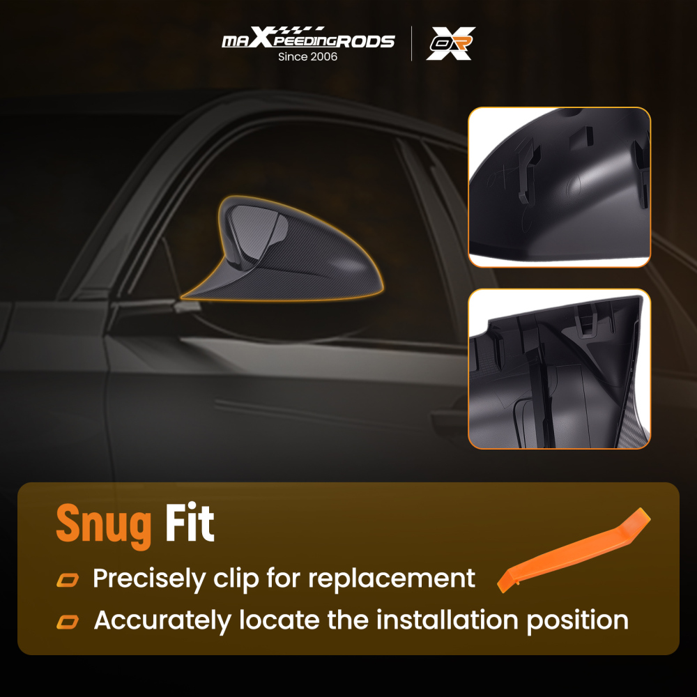 Rear Wing Mirror Cover Caps Carbon Fiber compatible for BMW F20 F21 F22 F30 F32 F36 X1 F87