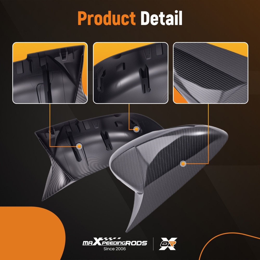 Rear Wing Mirror Cover Caps Carbon Fiber compatible for BMW F20 F21 F22 F30 F32 F36 X1 F87