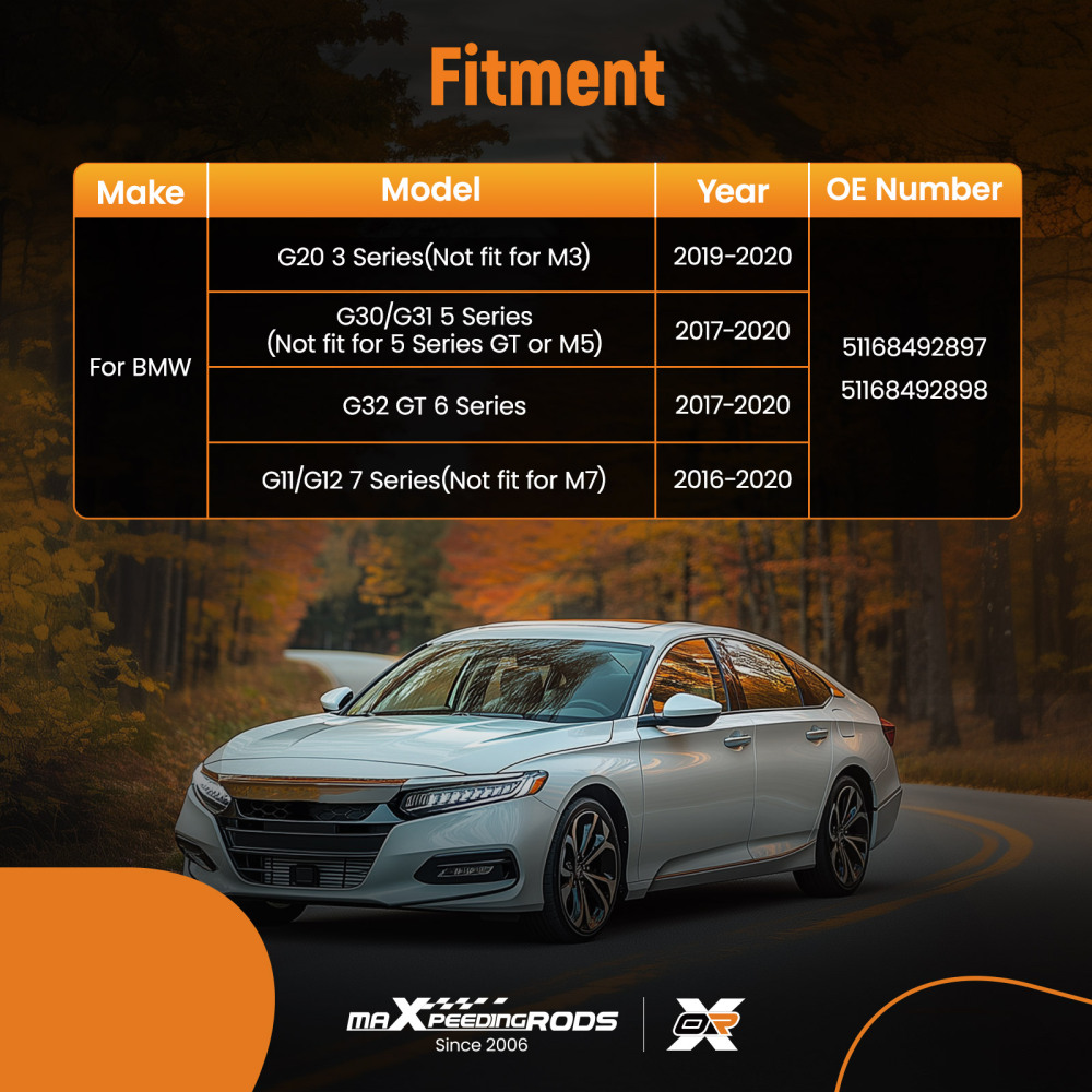 Wing Mirror Cover Caps Kit compatible for BMW G20 G30 G31 G32 2017-2020 51168492897 ABS