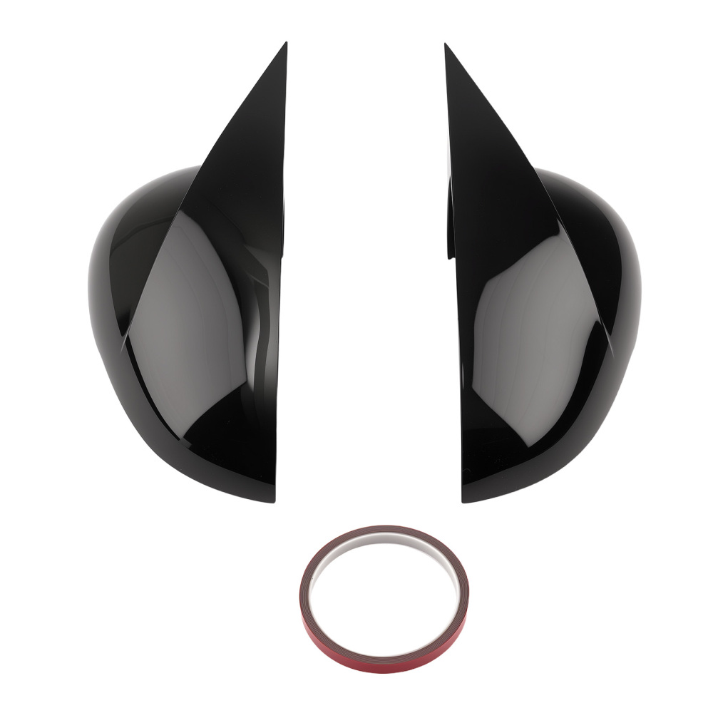 Door Mirror Cap Cover compatible for Kia K5 21-25 Gloss Black ABS Left Right Self-Adhesive