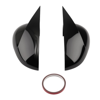 Door Mirror Cap Cover compatible for Kia K5 21-25 Gloss Black ABS Left Right Self-Adhesive