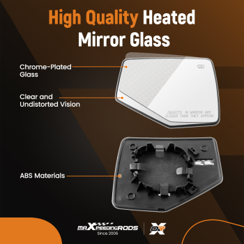 Right Passenger Side Heated Mirror Glass compatible for Ford Explorer 2006-2010 6L2Z17K707C