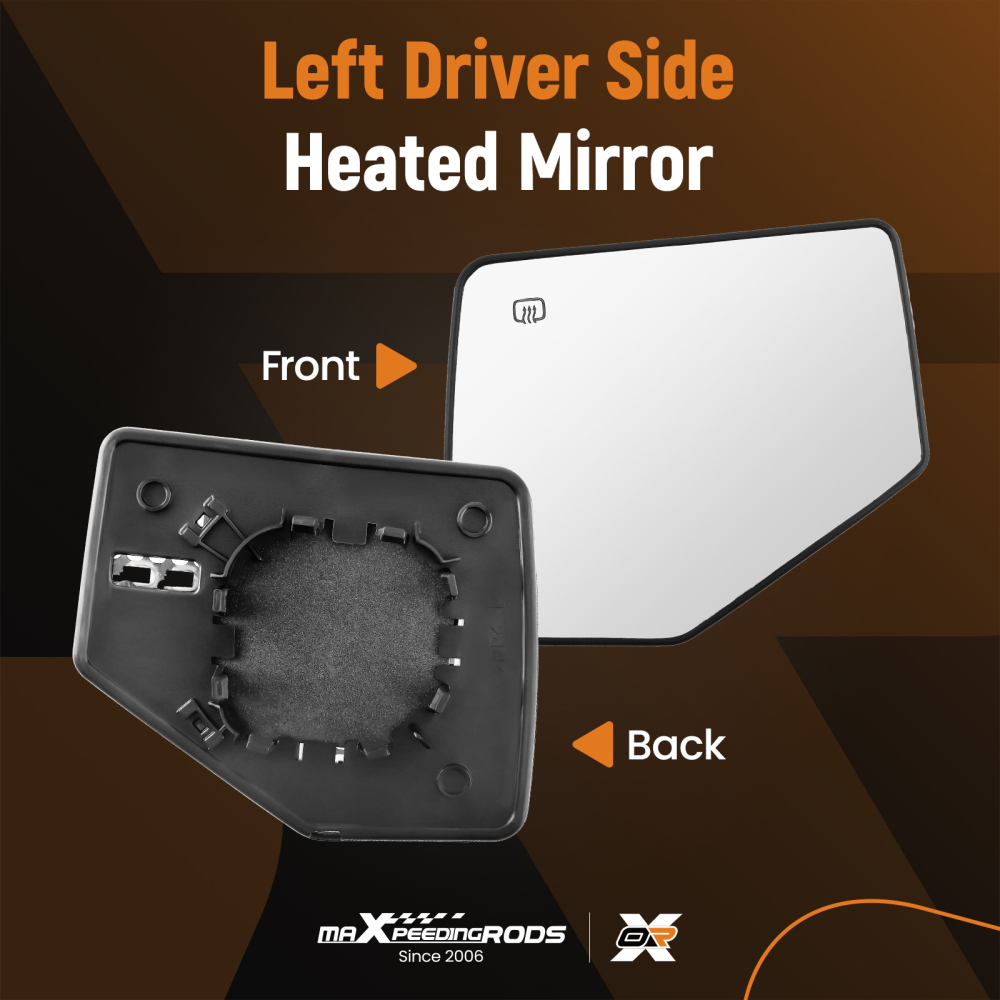 Left DriverSide Heated Mirror Glass compatible for Ford Explorer 2006-2010 6L2Z17K707E