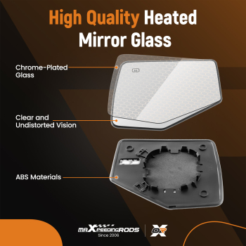 Left DriverSide Heated Mirror Glass compatible for Ford Explorer 2006-2010 6L2Z17K707E