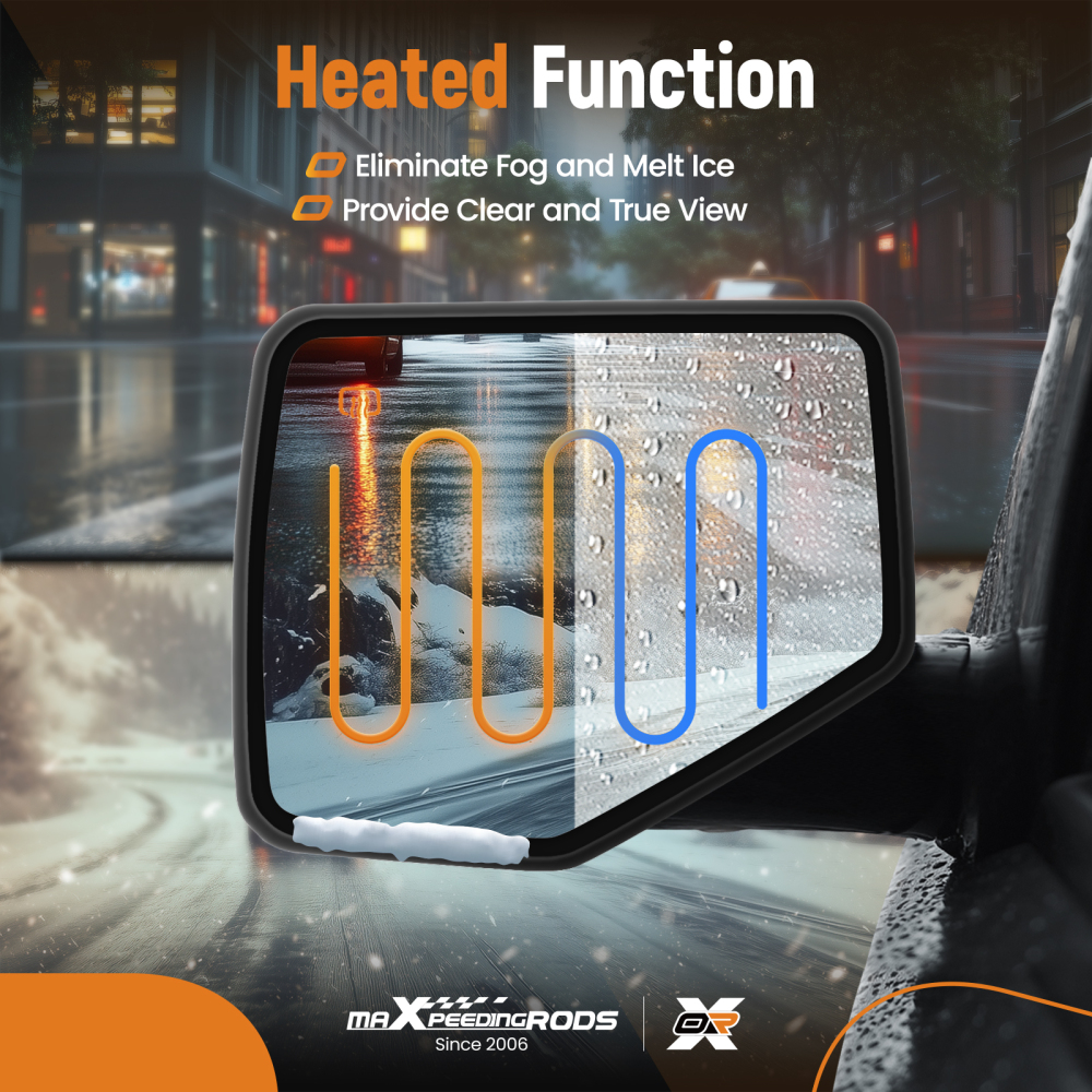 Left DriverSide Heated Mirror Glass compatible for Ford Explorer 2006-2010 6L2Z17K707E