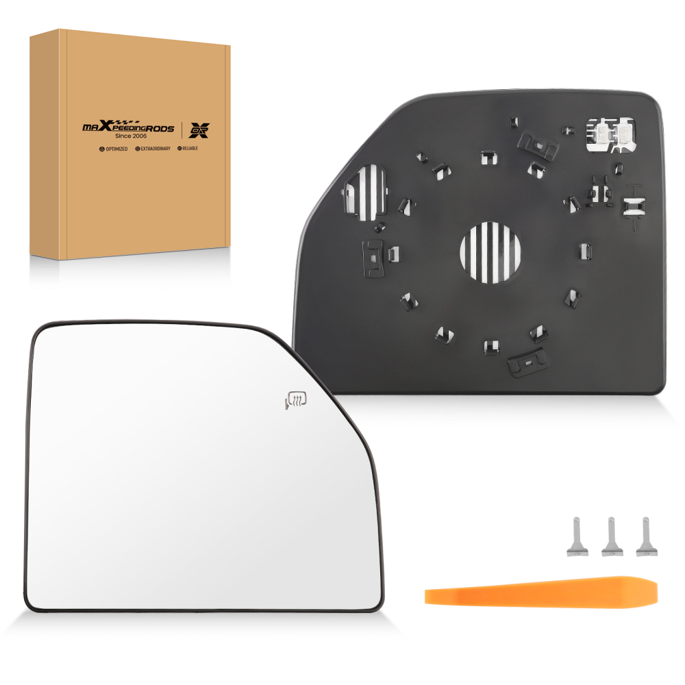 Mirror Glass Upper Passenger Side Right Heated compatible for Ford F-150 2015-2021 compatible for F-250