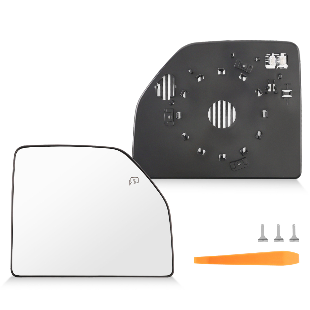 Mirror Glass Upper Passenger Side Right Heated compatible for Ford F-150 2015-2021 compatible for F-250